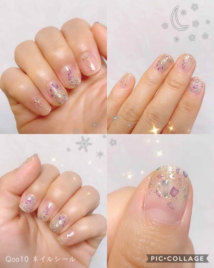 ネイルシール/Qoo10/ネイルシールを使ったクチコミ(2枚目)