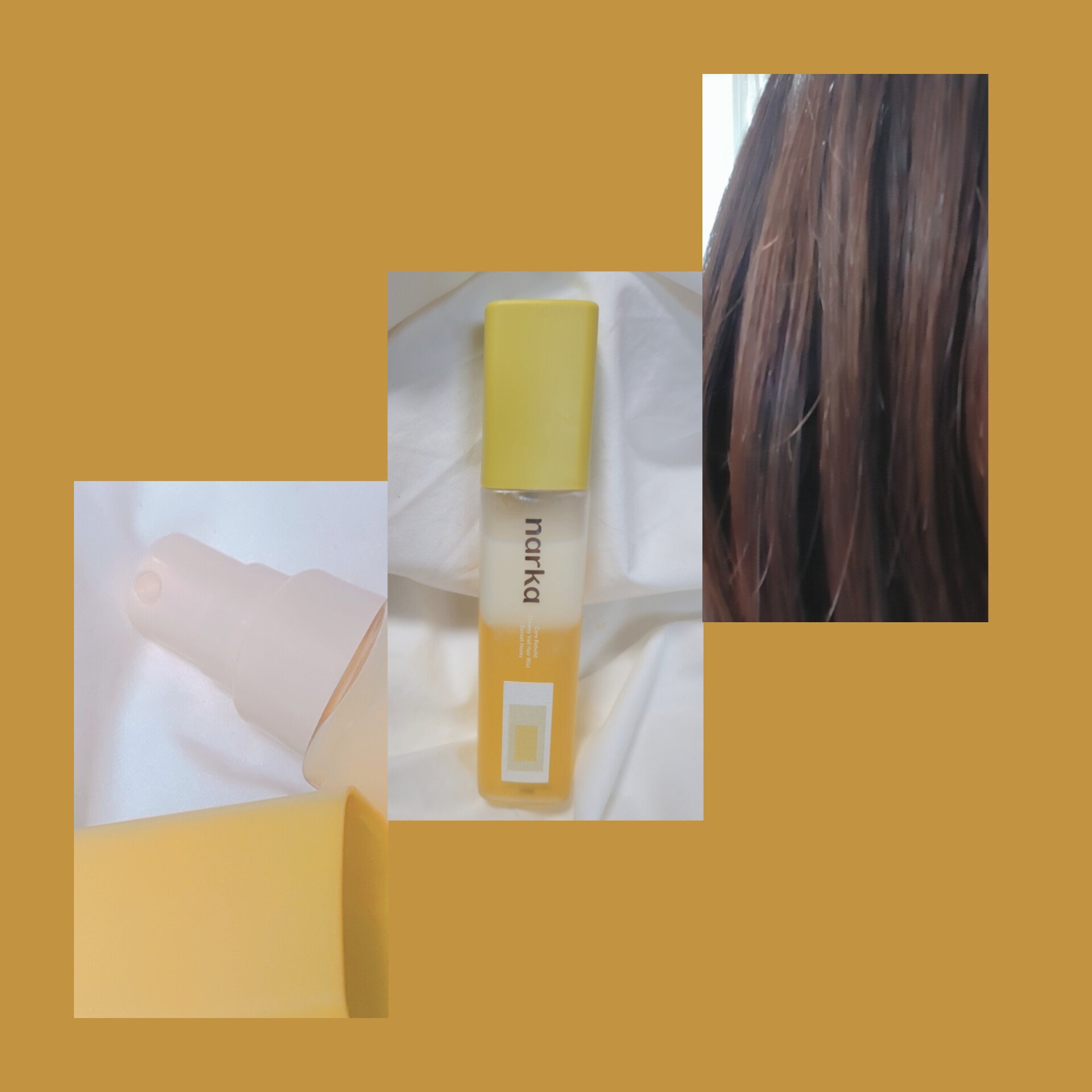 クリーミーベールヘアミスト サンセットハニー/narka/ヘアミストを使ったクチコミ（2枚目）