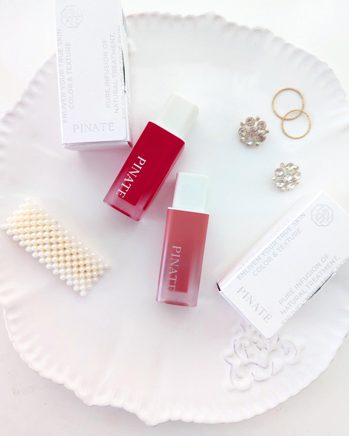 ナチュラルブルームリップオイルセラム 3色セット/PINATE/リップグロスを使ったクチコミ(1枚目)