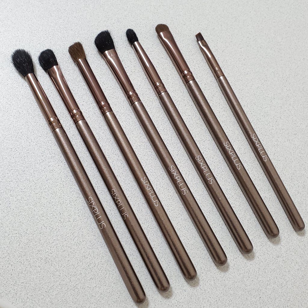 SIXPLUS コーヒー色アイメイクブラシ7本セット/SIXPLUS/メイクブラシを使ったクチコミ（2枚目）