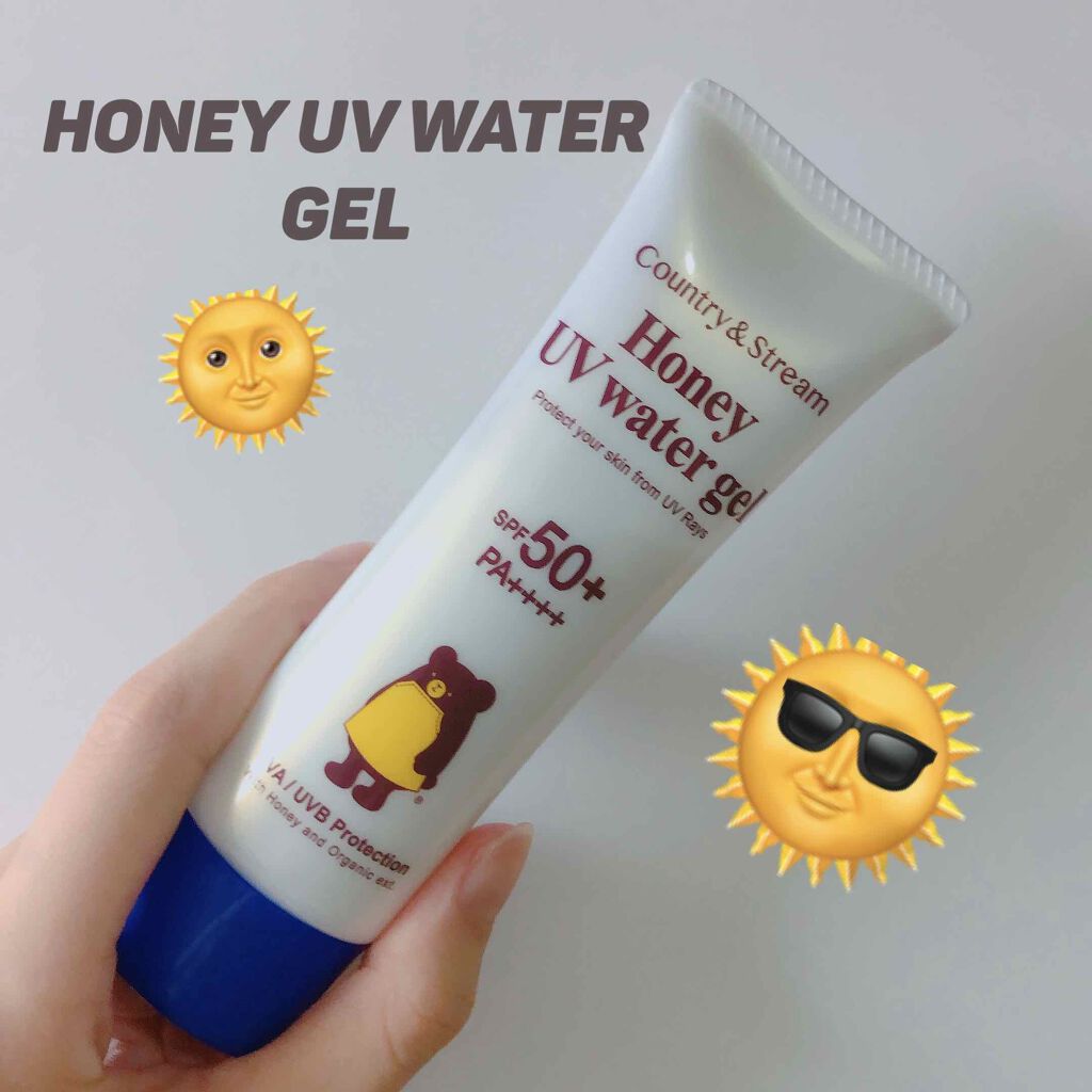 カントリー&ストリーム UVウォータリージェル 50＋のクチコミ「カントリー &ストリーム　Honey UV water gel 
SPF50+ PA ++++.....」（1枚目）