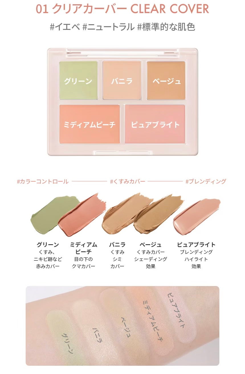 コンシールブレンダーパレット/LUNA/パレットコンシーラーを使ったクチコミ(2枚目)