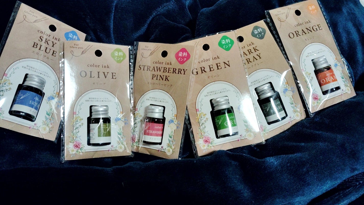 miyapon on LIPS 「(⌯'艸'⌯)セリアのガラスペンインク新色6色今日仕事終わ..」(1枚目)