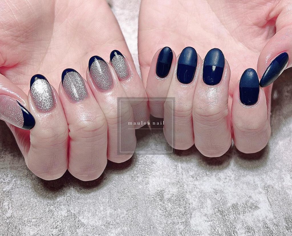 mauloa_nail on LIPS 「・マグネットフレンチ💙いつもありがとうございます🥰✨・ネイルレ..」(1枚目)