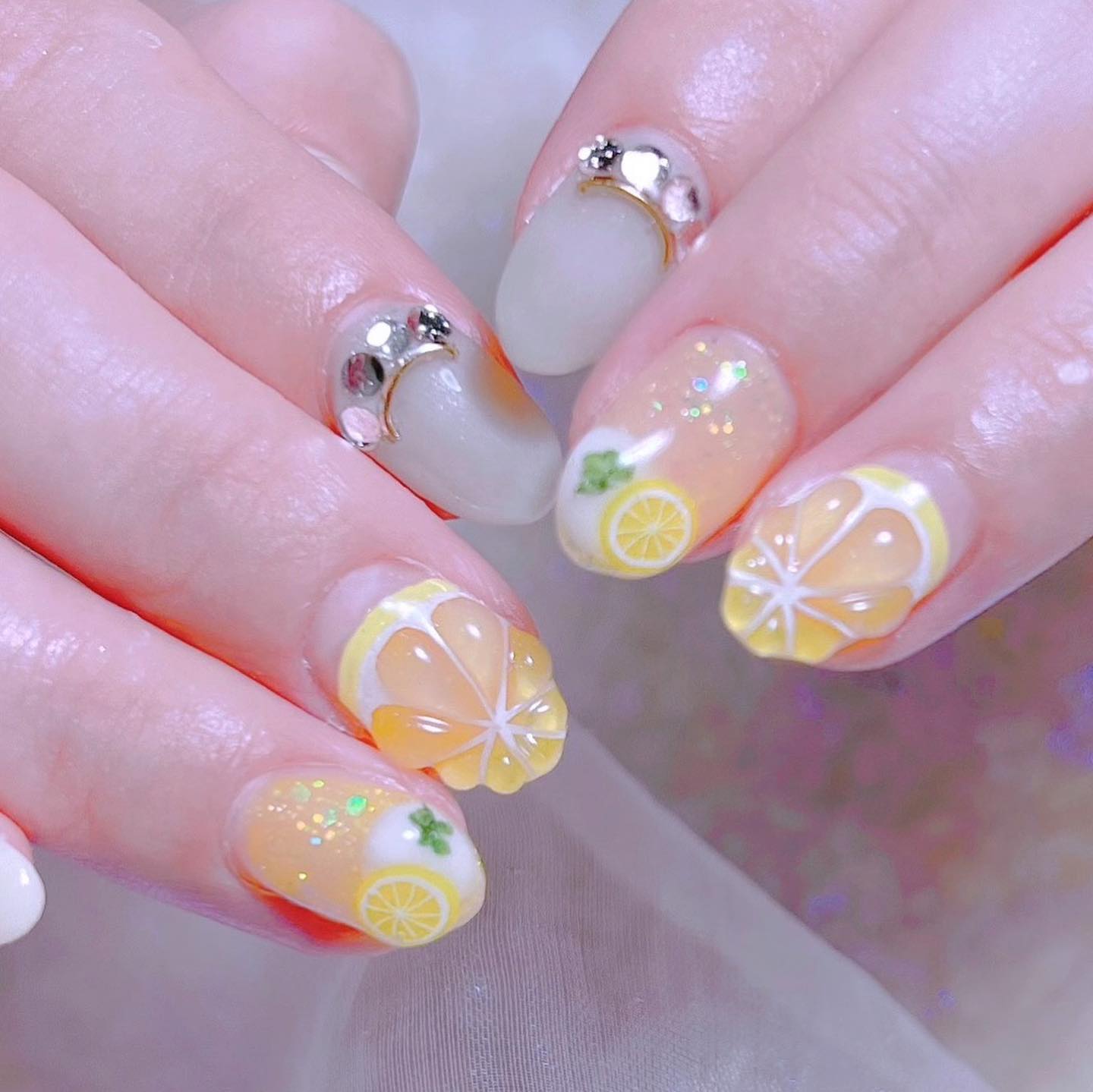 #ネイル,#レモンネイルのネイルデザイン