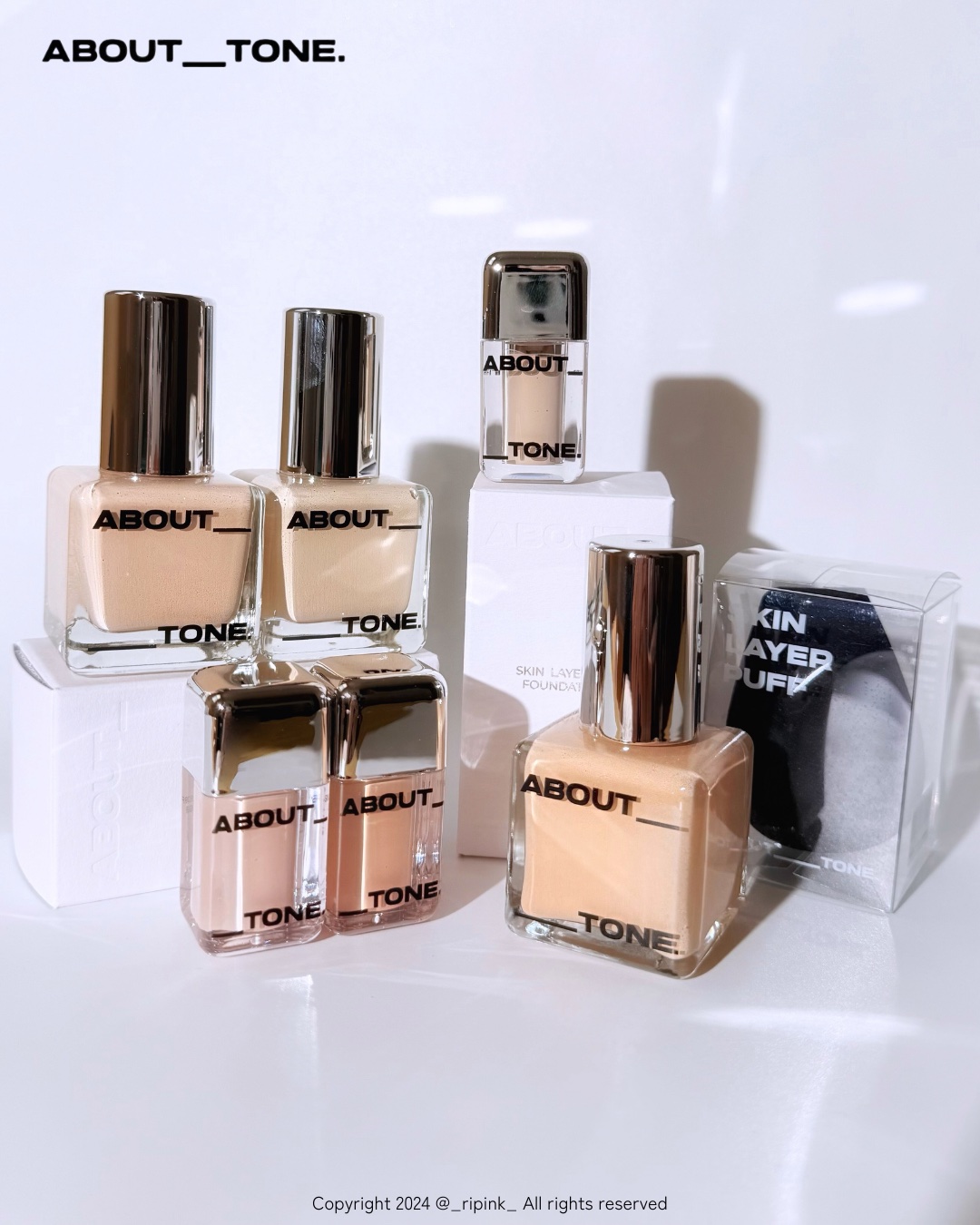 ABOUT TONE リキッドファンデーションまとめ売り 2024年冬新作リキッドファンデーション】スキンレイヤーフィット