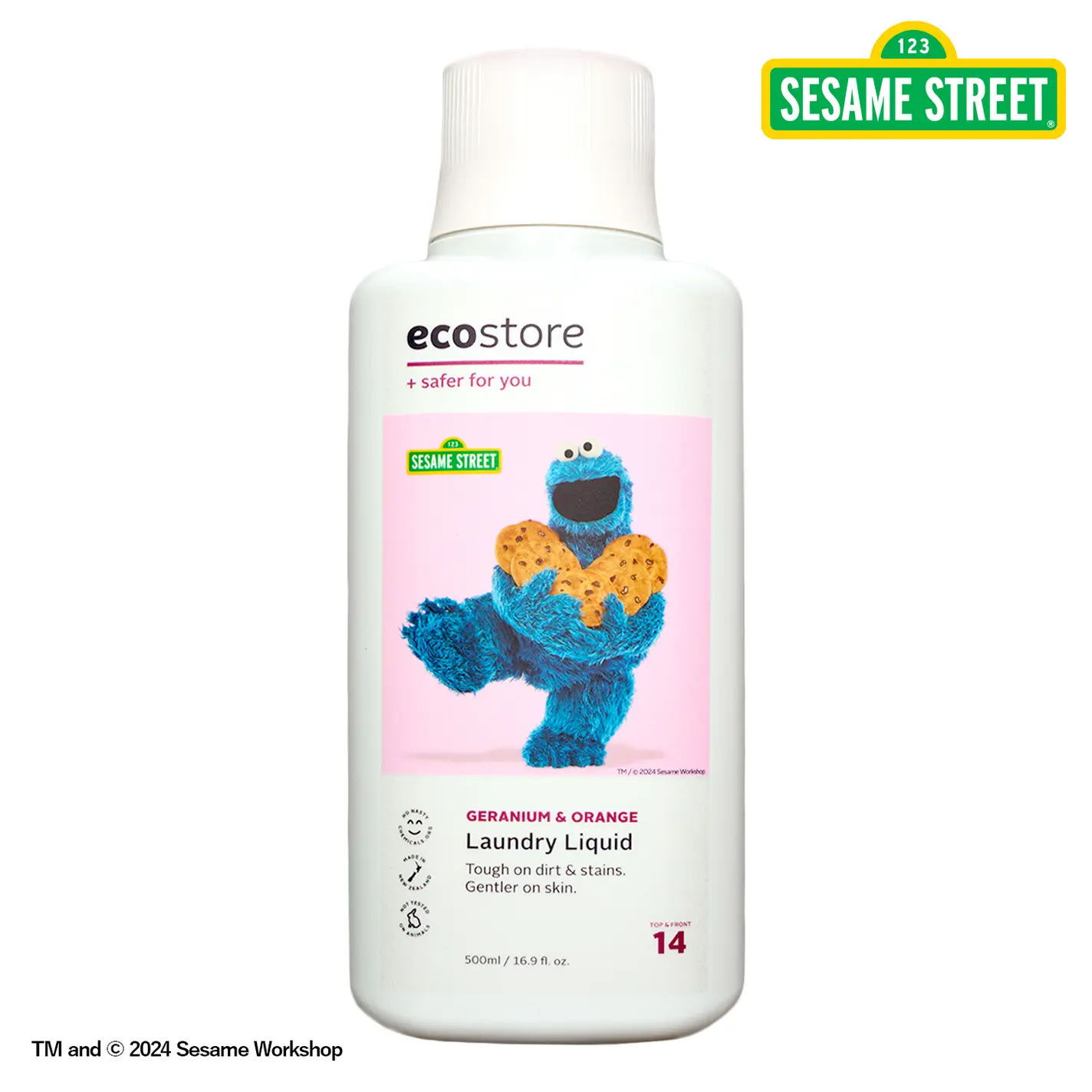 ランドリーリキッド ＜ゼラニウム＆オレンジ＞ SESAME STREET 500ml