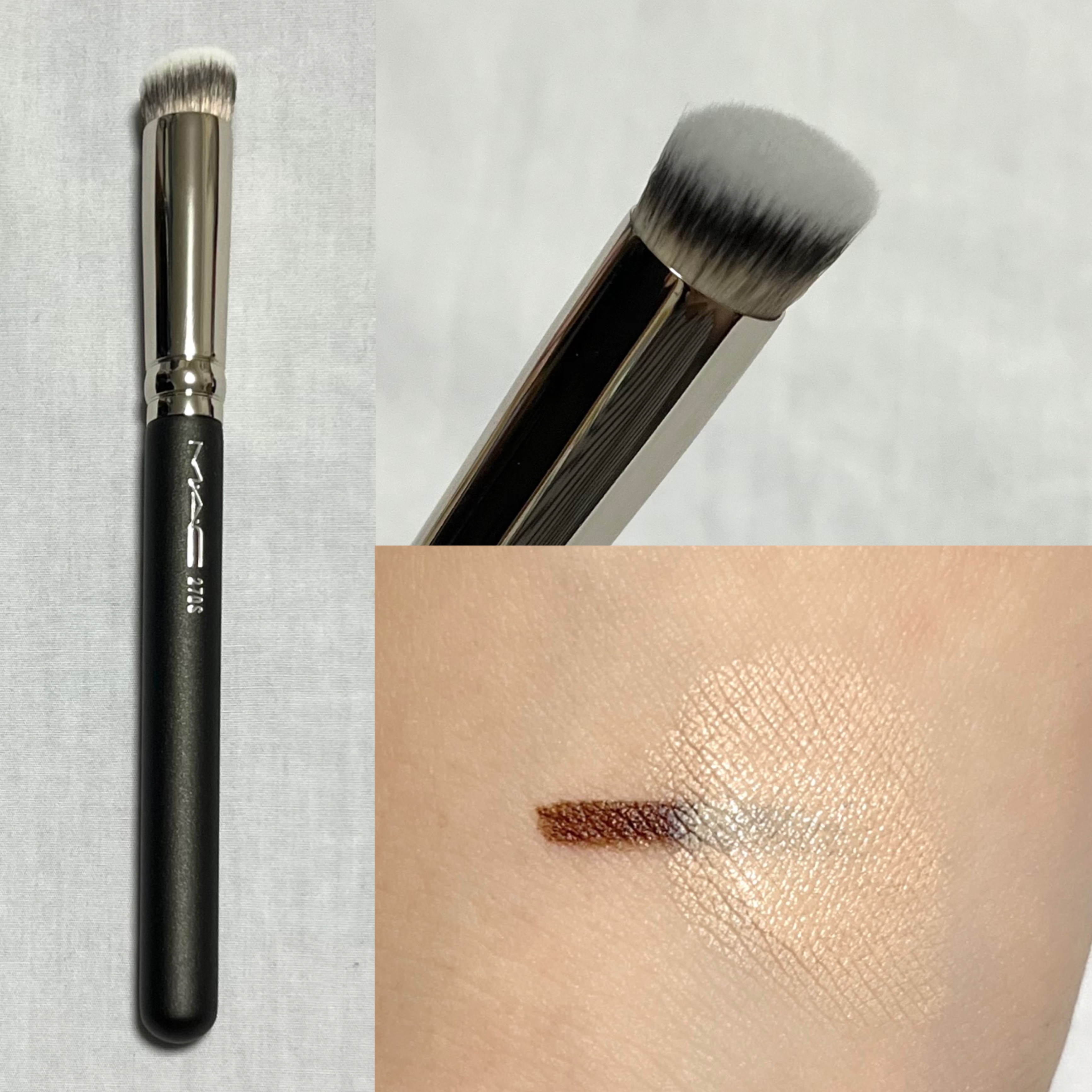 #270S ミニ ラウンド スラント ブラシ/M・A・C/メイクブラシを使ったクチコミ（3枚目）