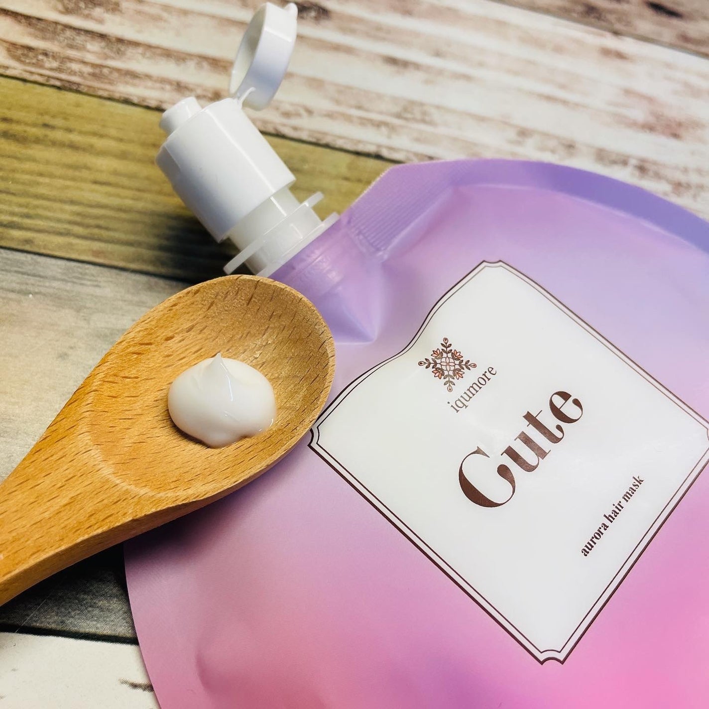 イクモアキュートオーロラヘアマスク/iqumore/ヘアマスク・ヘアパックを使ったクチコミ(1枚目)