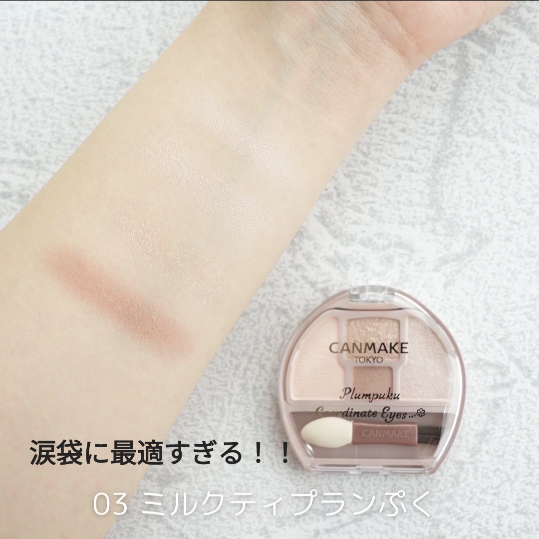 プランぷくコーデアイズ/キャンメイク/パウダーアイシャドウを使ったクチコミ（1枚目）
