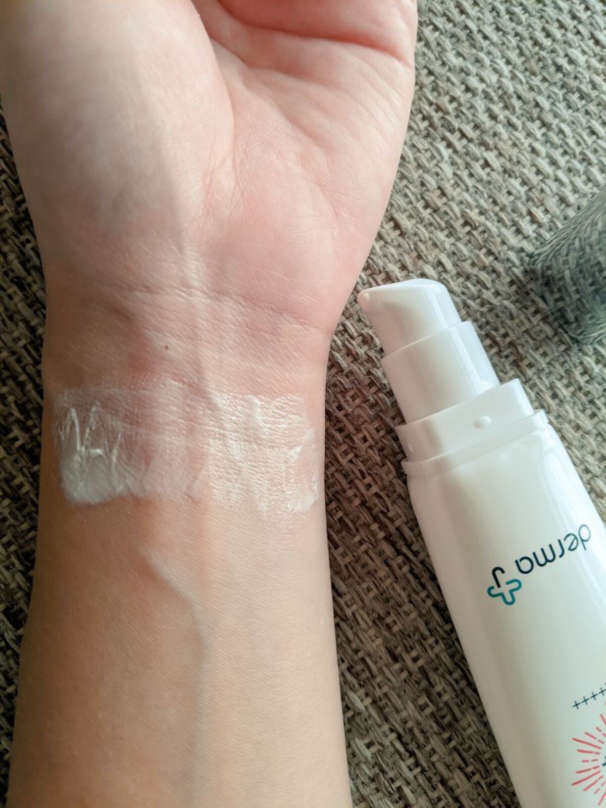 サンクリーム+/ DermaJ/日焼け止めクリームを使ったクチコミ(3枚目)