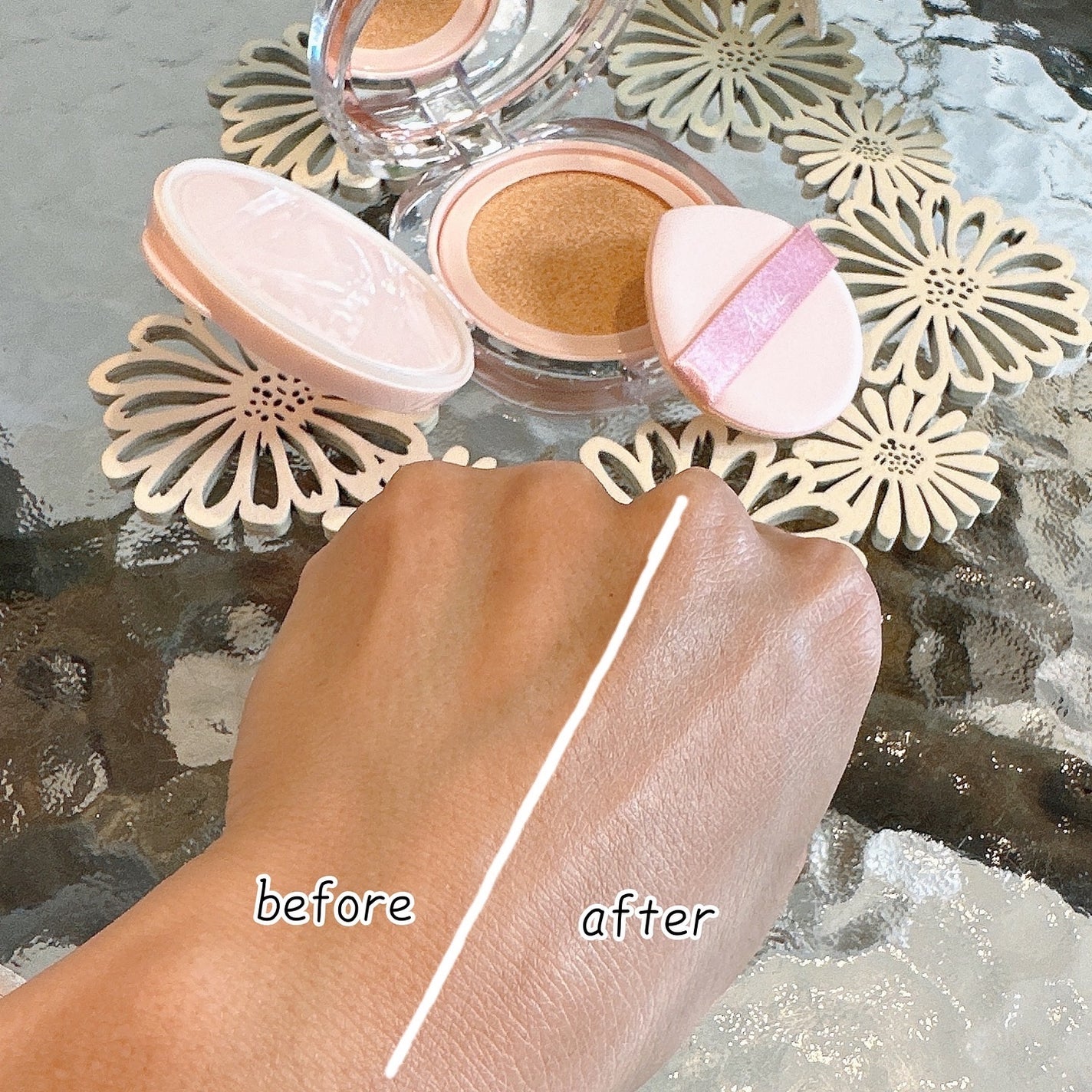 アリウル インクフェザーカバーラスティングクッション/Ariul/クッションファンデーションを使ったクチコミ(8枚目)