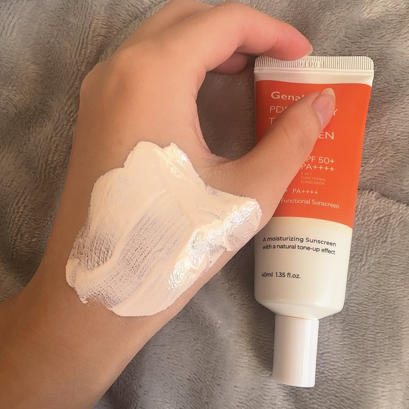 PDRNデューイートーンアップサンスクリーン/Genabelle/日焼け止めミルクを使ったクチコミ(3枚目)