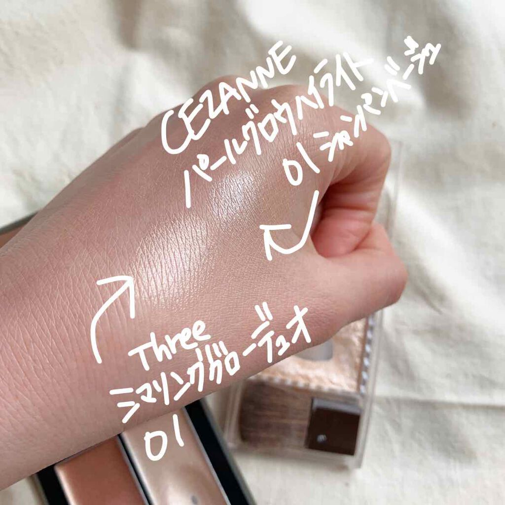 THREE シマリング グロー デュオ/THREE/クリームハイライトを使ったクチコミ（3枚目）