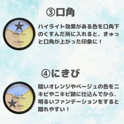 カバーパーフェクション トリプル ポット コンシーラー 04 トーンアップベージュ/the SAEM/パレットコンシーラーの画像