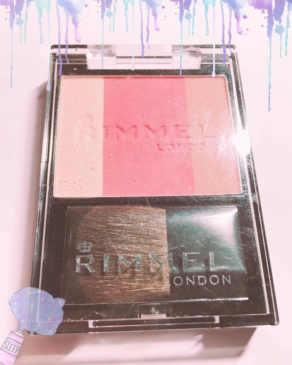 スリーインワン モデリングフェイスブラッシュ/リンメル ロンドン/パウダーチークを使ったクチコミ（1枚目）