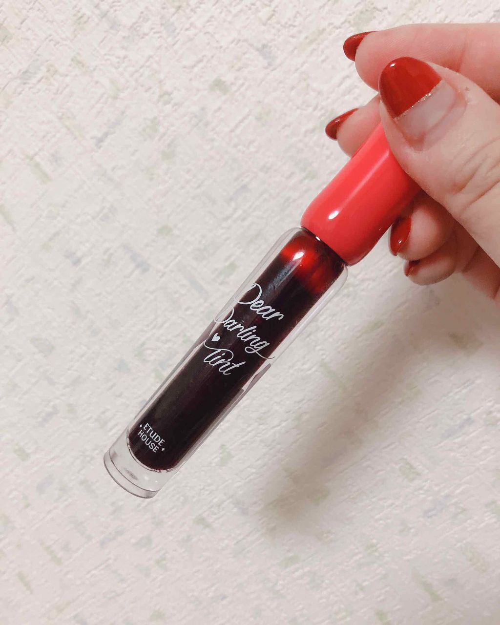 ディアダーリン ウォータージェルティント RD301(ストロベリー)/ETUDE/リップティントを使ったクチコミ（1枚目）