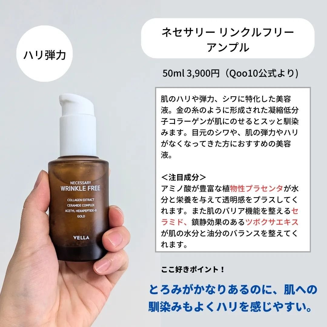 ネセサリー リンクルフリー アンプル/VELLA/美容液を使ったクチコミ(4枚目)