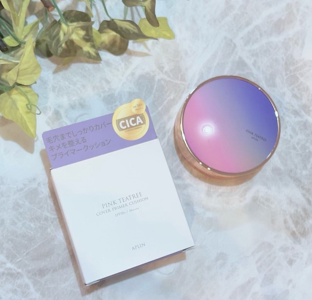 ピンクティーツリーカバープライマークッション/APLIN/クッションファンデーションを使ったクチコミ(1枚目)