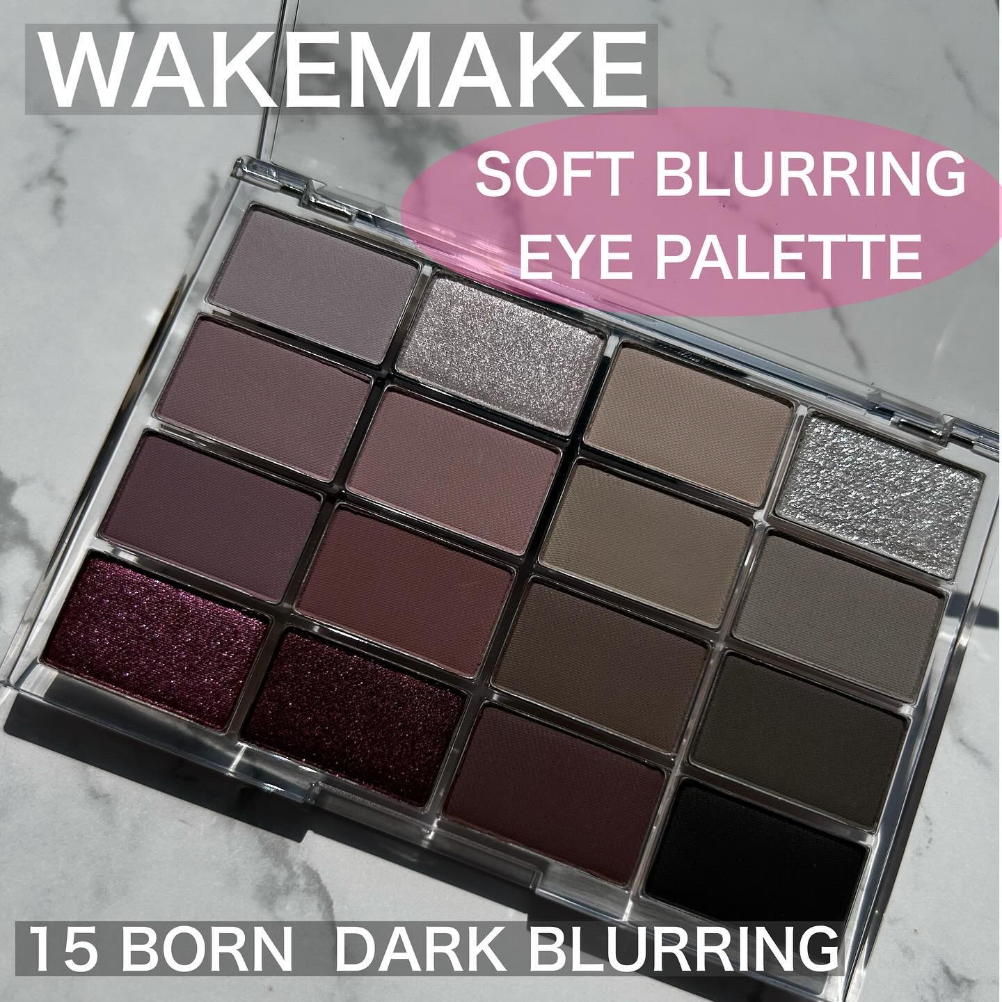ソフトブラーリングアイパレット 15.ボーンダークブラーリング/wakemake/アイシャドウパレットを使ったクチコミ（1枚目）