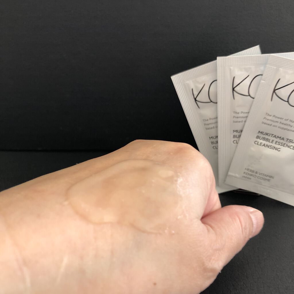 KC むきタマつるん 発泡美容液クレンジング/ハーブ健康本舗/クレンジングジェルを使ったクチコミ（3枚目）
