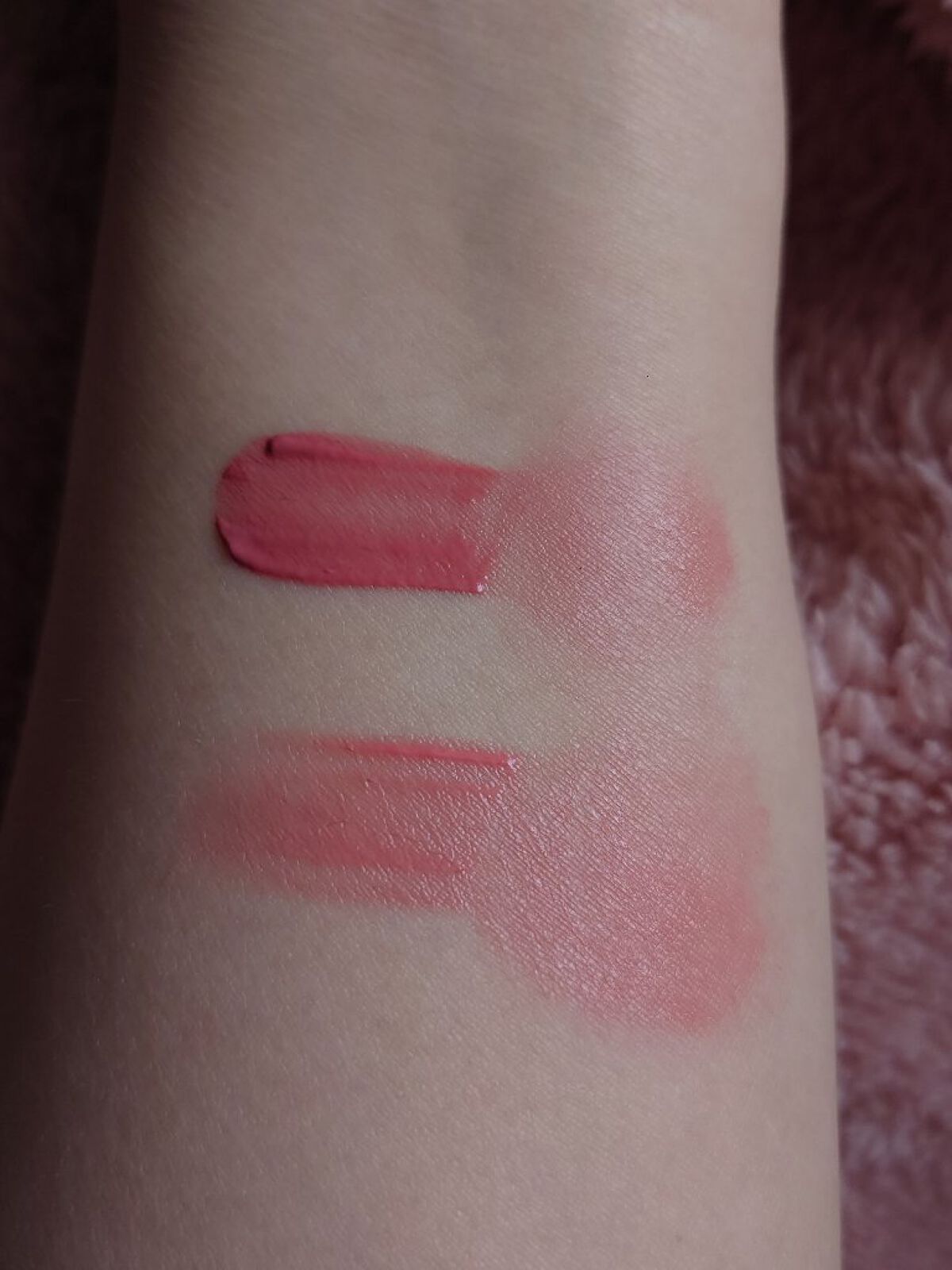 ジルスチュアート ブルームドロップ リップ＆チーク シフォン 103 sakura blush<サクラブーケ>（限定）/JILL STUART/リキッドチークを使ったクチコミ（3枚目）