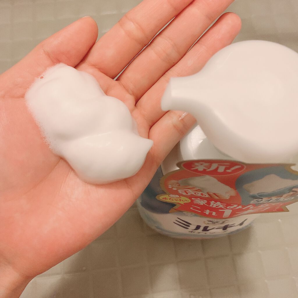 泡で出てくる ミルキィボディソープ やさしいせっけんの香り/ミルキィ/ボディソープを使ったクチコミ（2枚目）