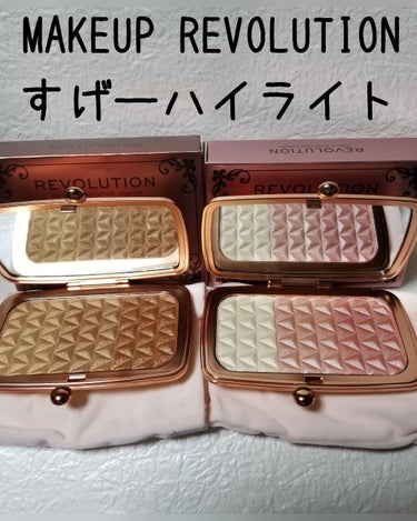 MAKEUP REVOLUTION
 RENAISSANCE ILLUMINATE
ROSEとBRONZE　各8ドル

メイクアップレボリューションの
アイシャドウとしても使えるハイライト！！
年末に注