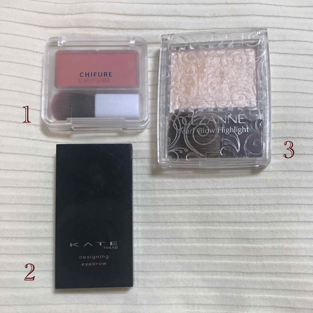 チーク カラー(ブラシ付)/ちふれ/パウダーチークを使ったクチコミ（2枚目）