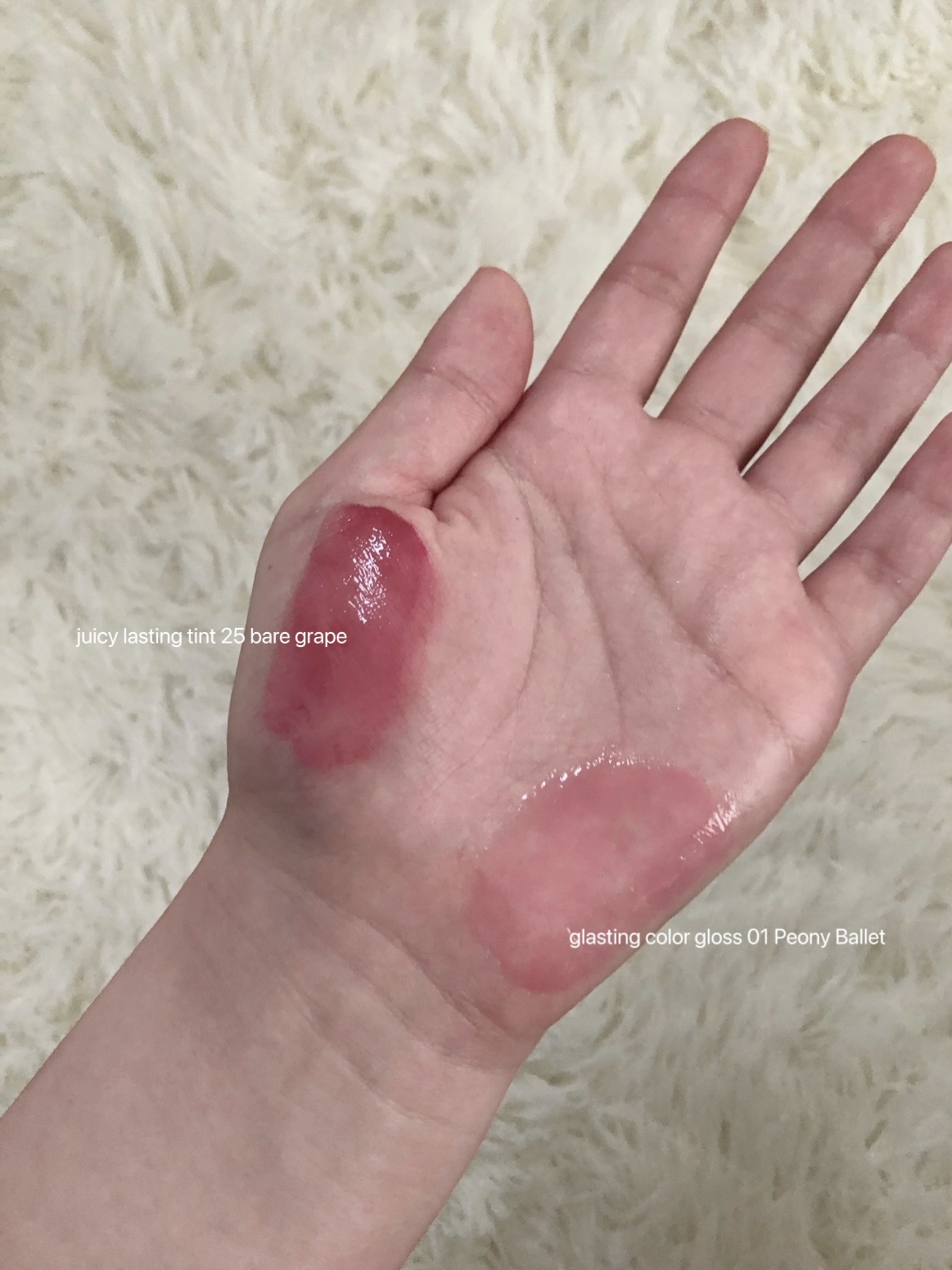 グラスティングカラーグロス/rom&nd/リップグロスを使ったクチコミ（3枚目）