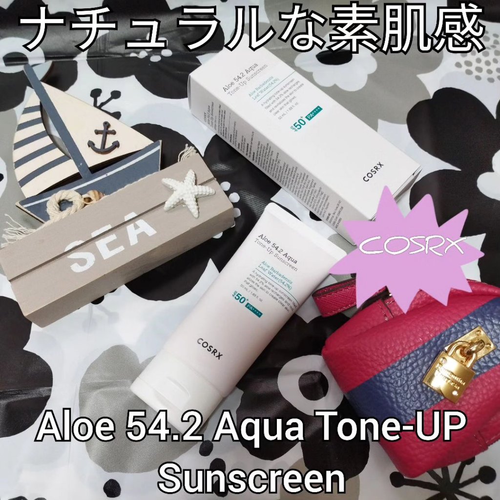 アロエ54.2アクアトーンアップUVクリーム　SPF50+ PA++++/COSRX/日焼け止めクリームを使ったクチコミ（1枚目）