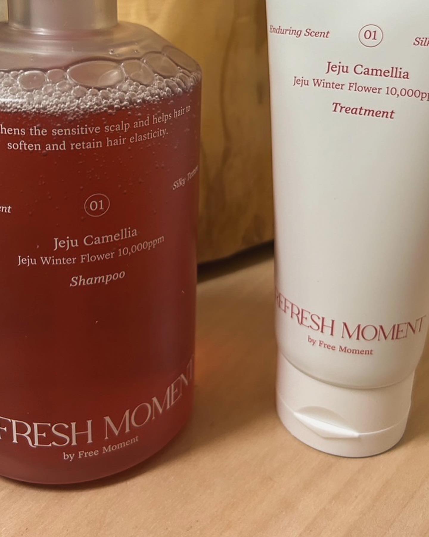 リフレッシュモーメントパフュームシャンプー/トリートメント Jeju Camellia/Free Moment /市販シャンプーを使ったクチコミ（1枚目）