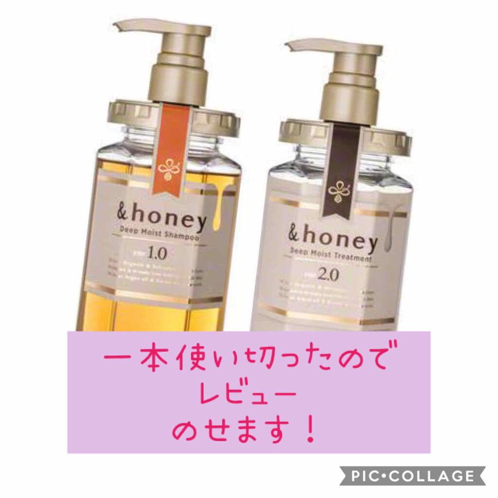 ディープモイスト シャンプー1.0／ヘアトリートメント2.0/&honey/市販シャンプーを使ったクチコミ（1枚目）