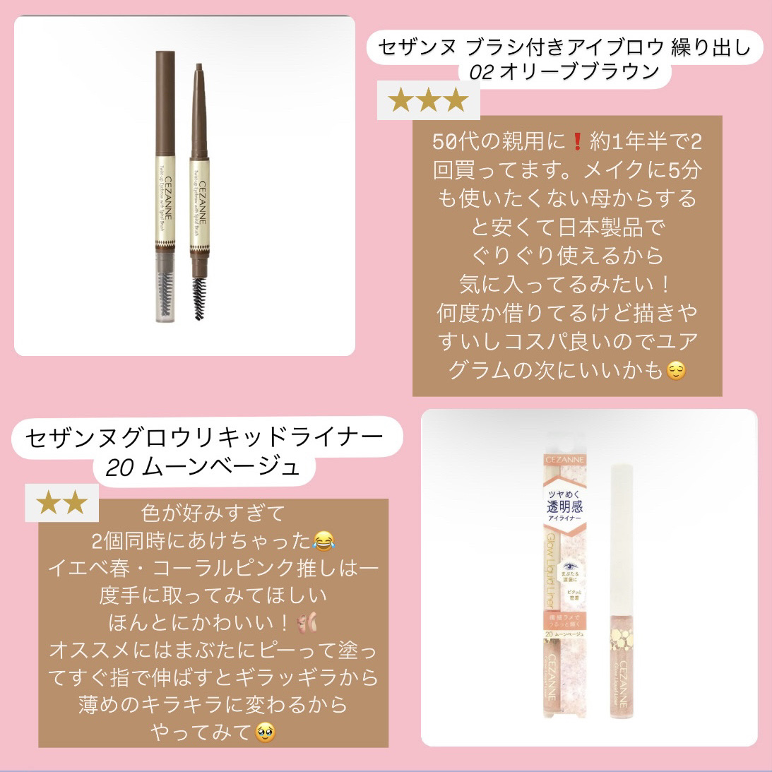 ヘアケアマスカラ/CEZANNE/ヘアジェルを使ったクチコミ（2枚目）