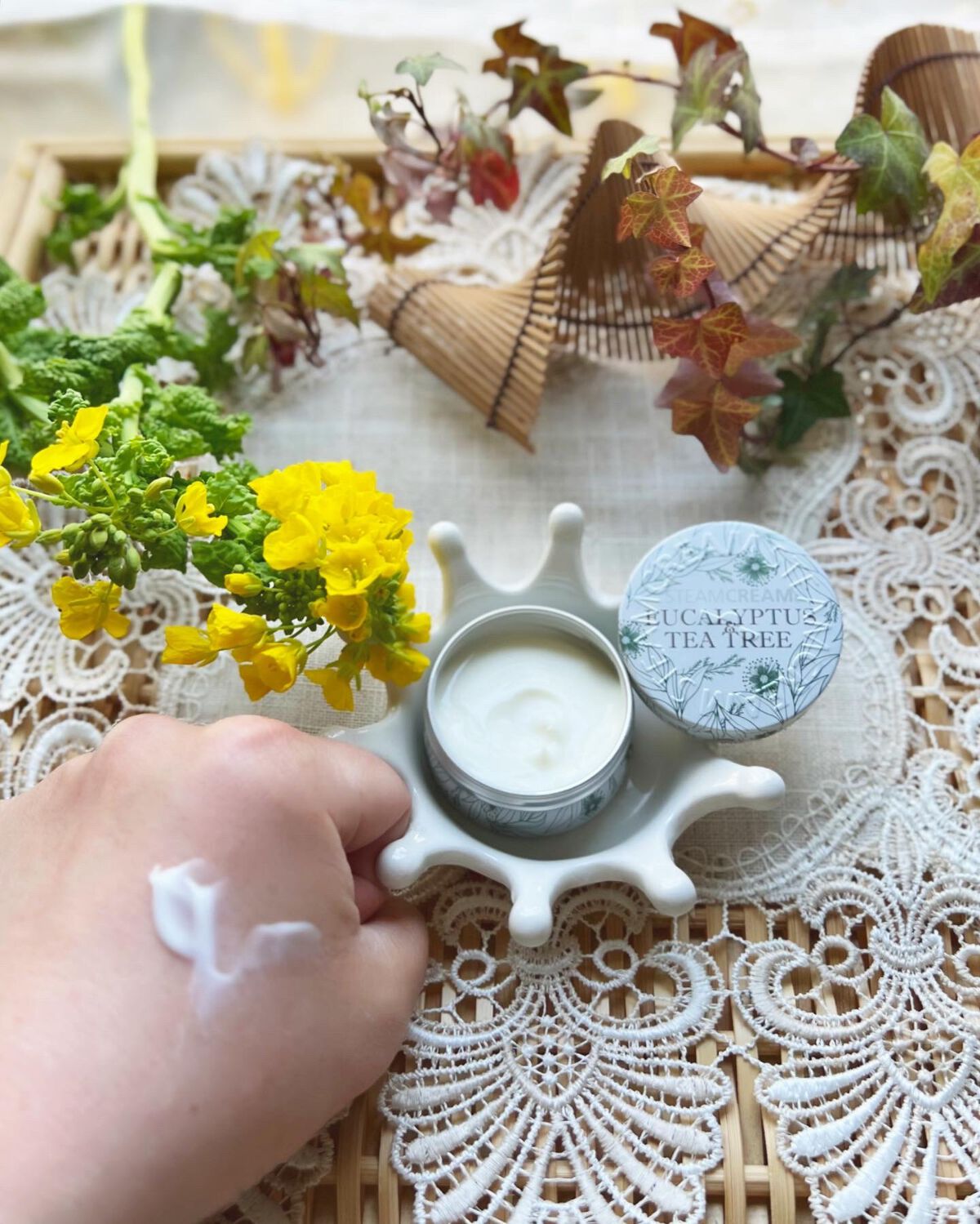 スチームクリーム ユーカリ&ティーツリー mini/STEAMCREAM/フェイスクリームを使ったクチコミ(4枚目)