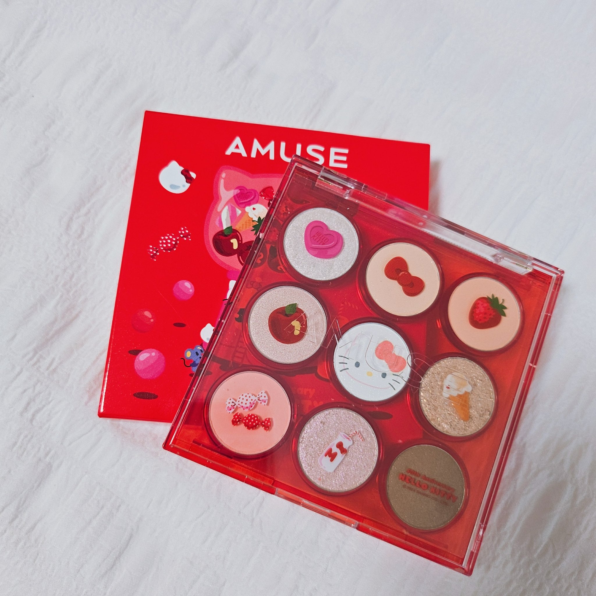 アイカラーパレット 05 ピーチガーデン（限定）/AMUSE/アイシャドウパレットを使ったクチコミ（2枚目）