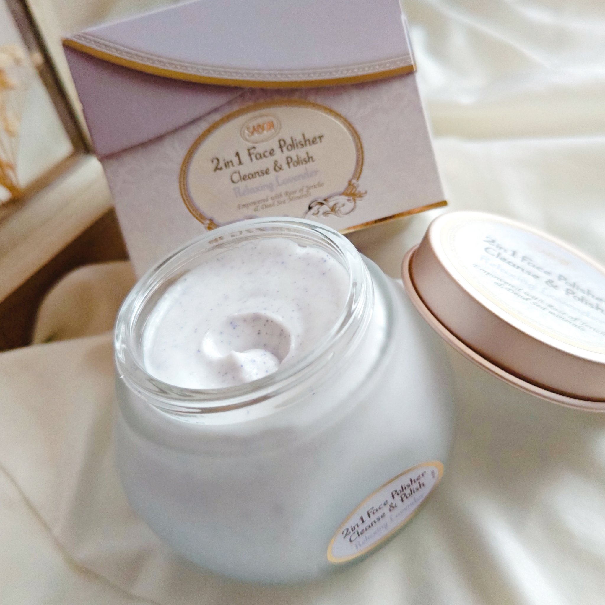 フェイスポリッシャー リラクシング(ラベンダー)/SABON/スクラブ・ゴマージュを使ったクチコミ（2枚目）