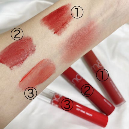 ジューシーラスティングティント/rom&nd/リップティントを使ったクチコミ(4枚目)