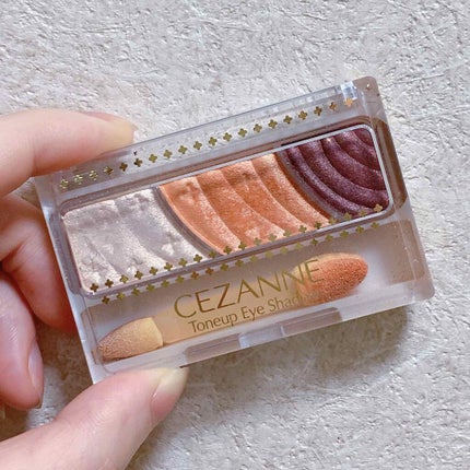 トーンアップアイシャドウ/CEZANNE/アイシャドウパレットを使ったクチコミ(2枚目)