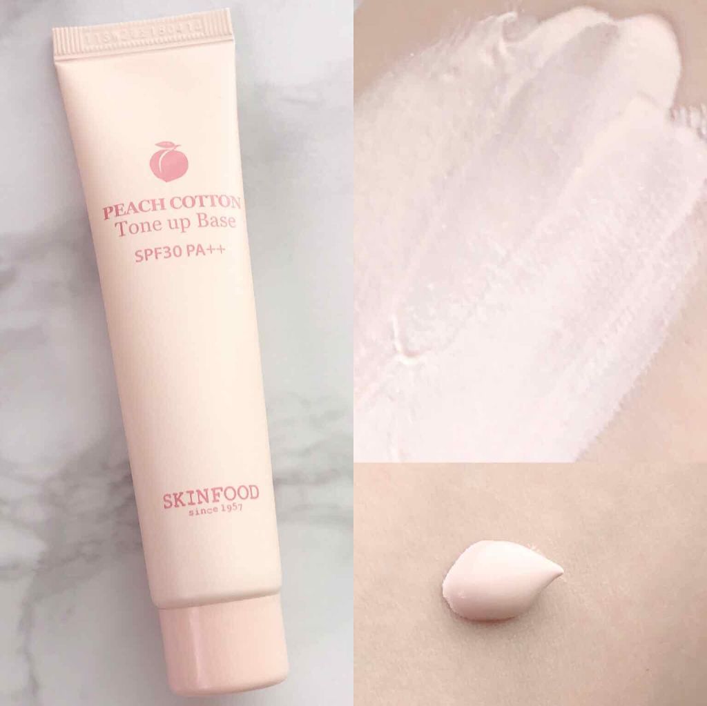 ピーチコットン トーンアップベース/SKINFOOD/化粧下地を使ったクチコミ(3枚目)
