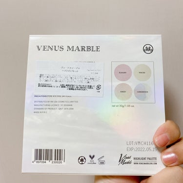 Venus Marble 4色ハイライトパレットのクチコミ「\Venus Marble   4色ハイライトパレット/

ヴィーナスマーブルのハイライトパレ.....」（3枚目）