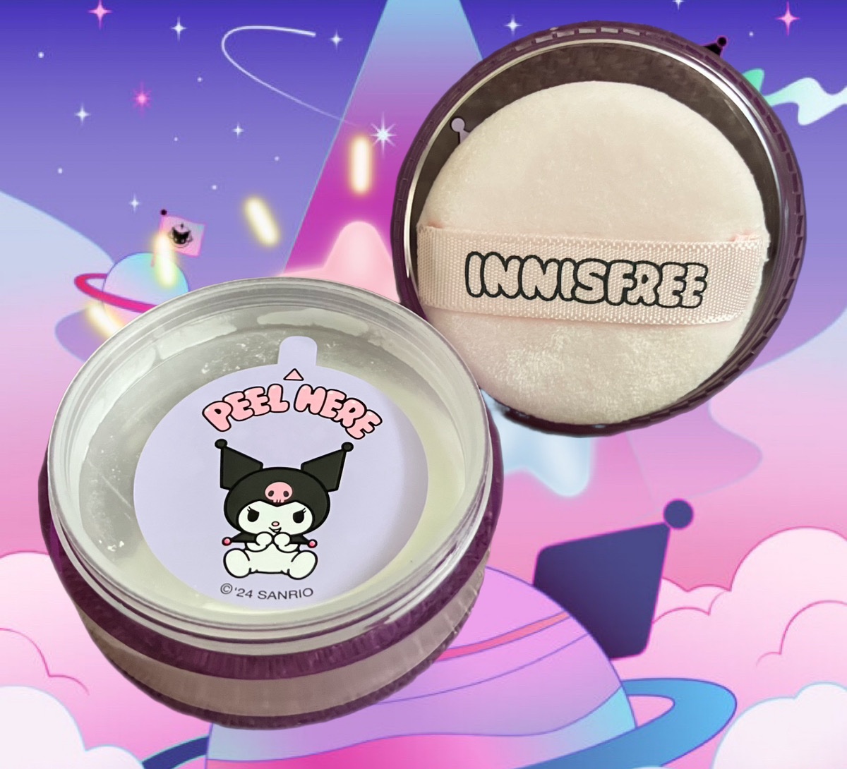 ノーセバム　ミネラルパウダー　N クロミ PURPLE（5g）/innisfree/ルースパウダーを使ったクチコミ（2枚目）