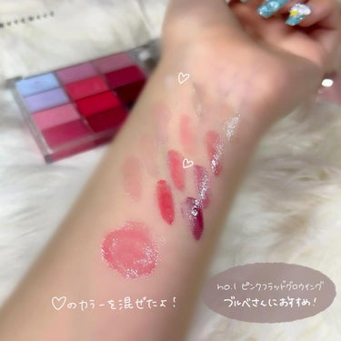 WAKEMAKE ソフトカラーリングリップパレットのクチコミ「自分好みのリップカラーを作れる！？👀🎀

♡ ••┈┈┈┈┈┈┈┈•• ♡

 #PR#ロフト.....」（3枚目）