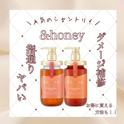 Creamy EXダメージリペアシャンプー1.0/ヘアトリートメント2.0/&honey/市販シャンプーを使ったクチコミ(1枚目)