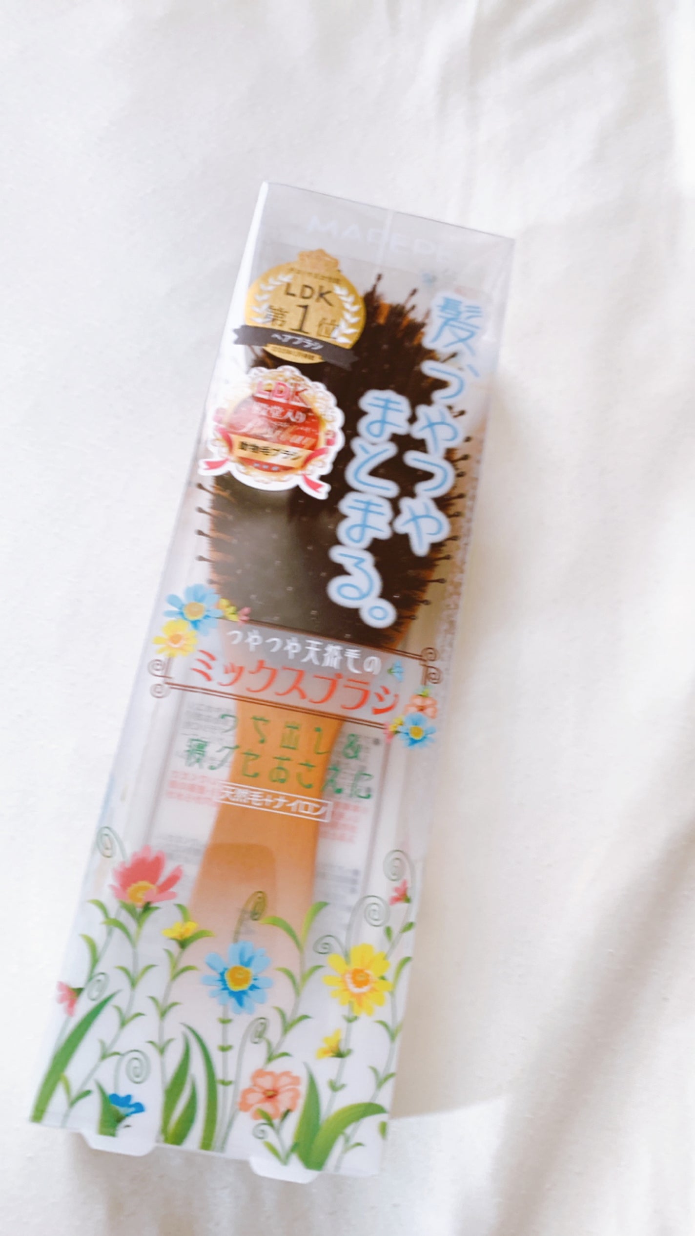 つやつや天然毛のミックスブラシ/マペペ/ヘアブラシを使ったクチコミ(5枚目)