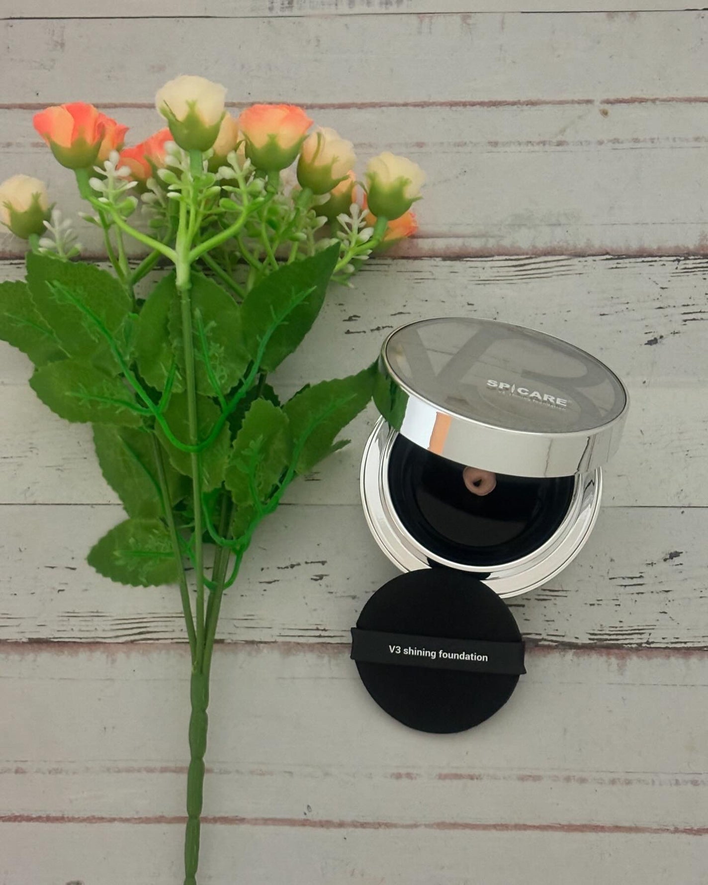 V3シャイニングファンデーション/SPICARE/クッションファンデーションを使ったクチコミ(4枚目)