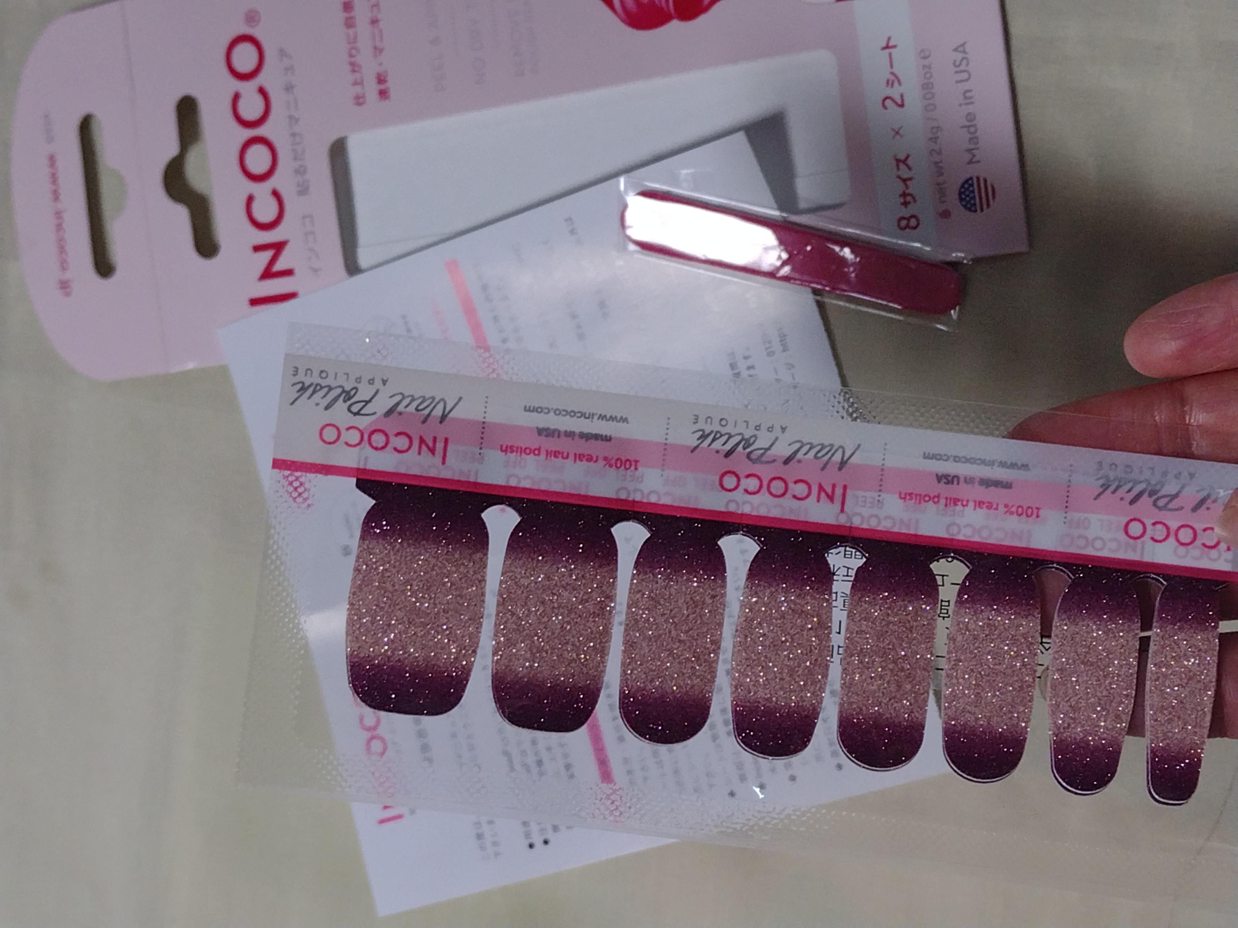 INCOCO インココ  マニキュアシート マルベリー フィズ (Mulberry Fizz) /インココ/ネイルシールを使ったクチコミ（3枚目）