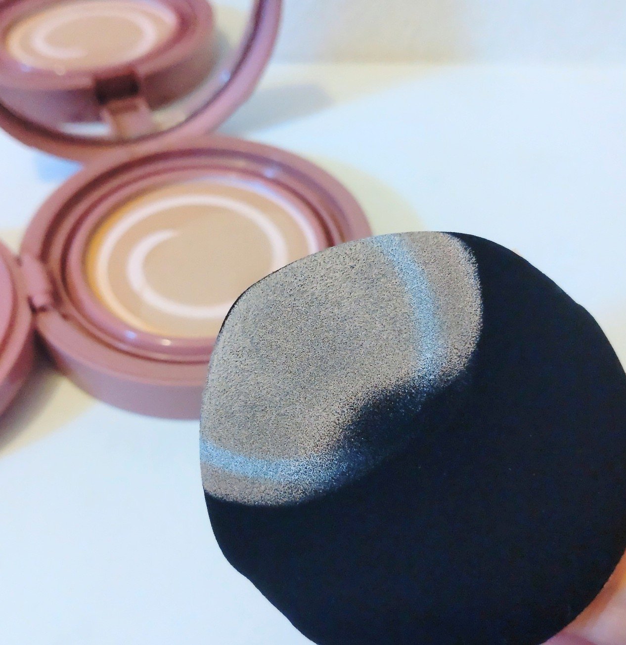 ピンクエッセンスカバーパクト/SISTER ANN/クッションファンデーションを使ったクチコミ（3枚目）