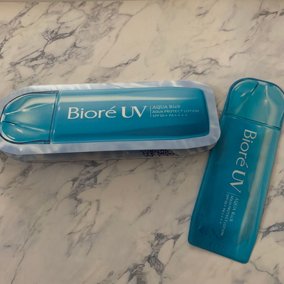 ビオレUV アクアリッチ アクアプロテクトローション(水層パック)/ビオレ/日焼け止めローションを使ったクチコミ(1枚目)