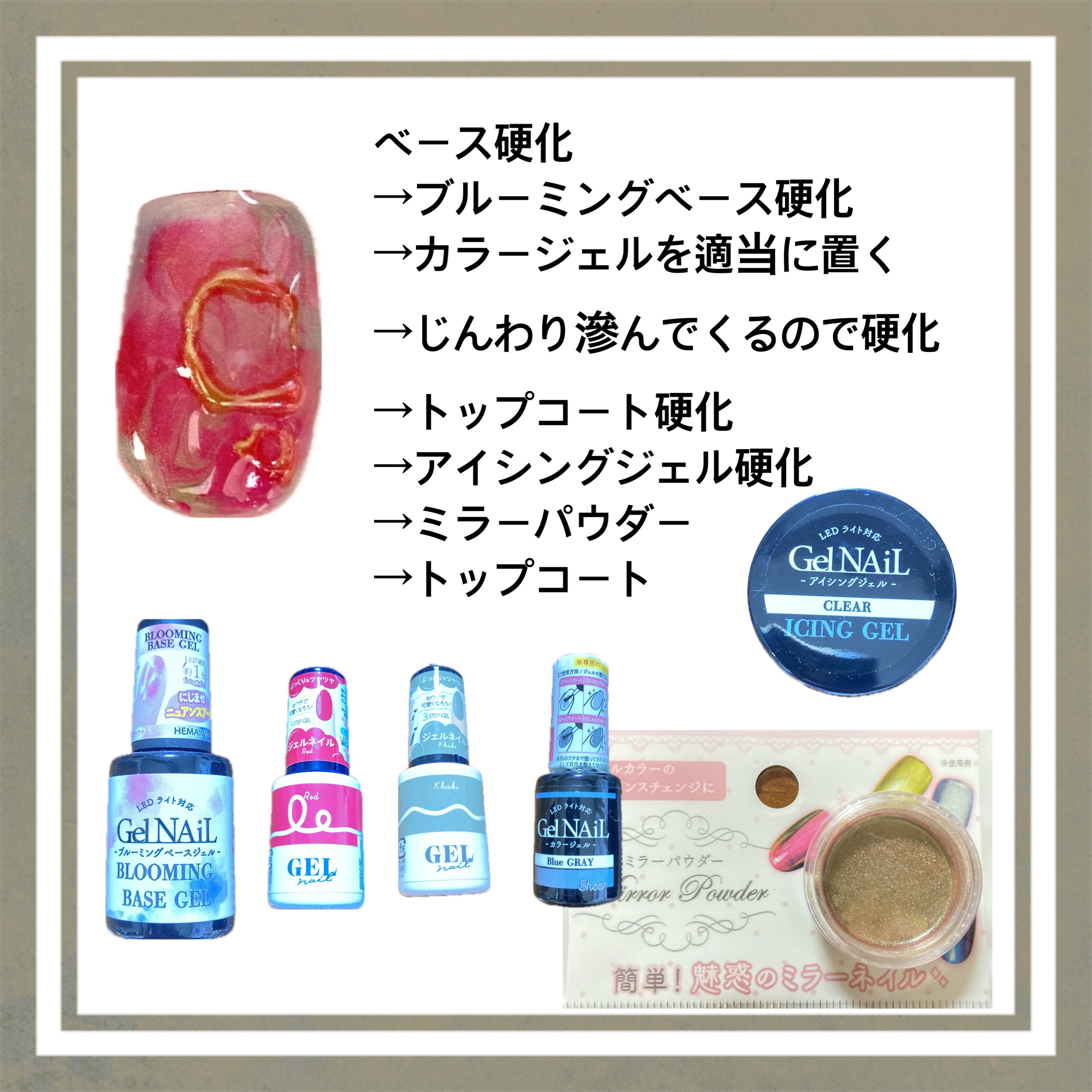 ジェルネイル（ライト対応）/セリア/ジェルネイルを使ったクチコミ（2枚目）